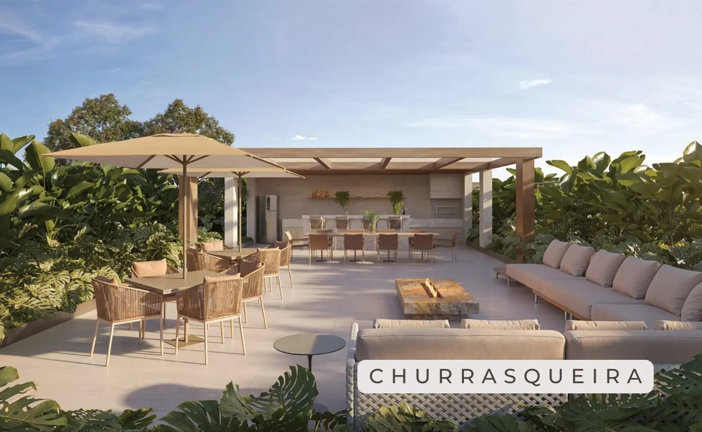 Espaço gourmet com churrasqueira, ideal para lazer e convivência ao ar livre